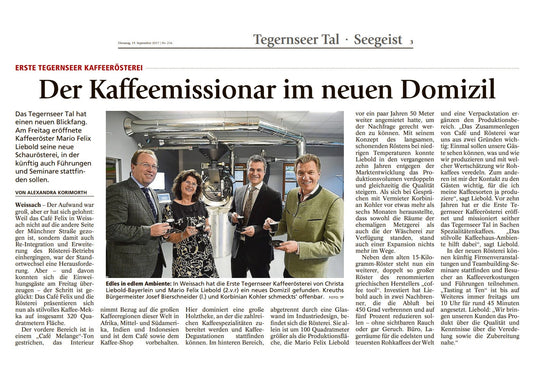 Der Kaffeemissionar im neuen Domizil