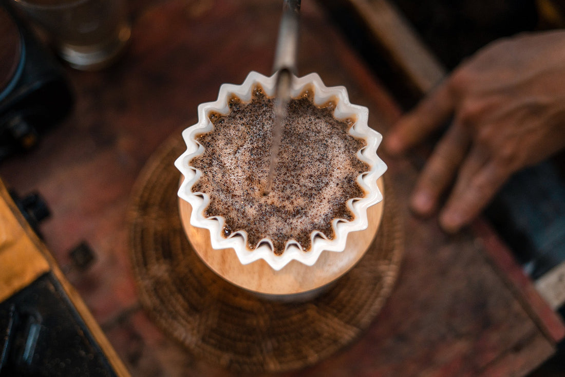 Schritt-für-Schritt-Anleitung zur besten Brühtechnik für Pour Over Kaffee.