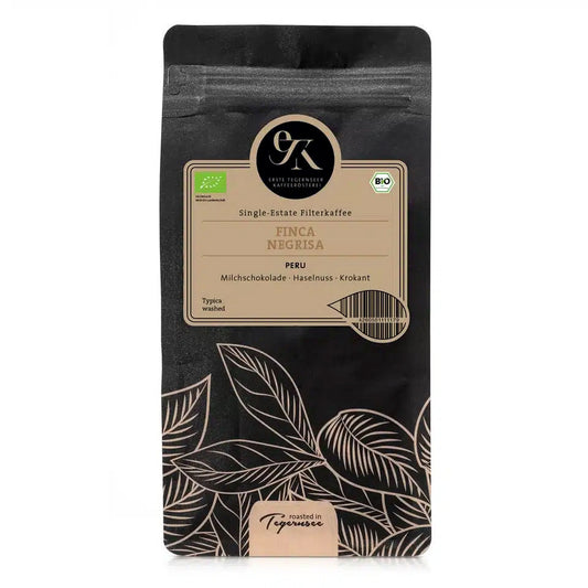 Kaffeebohnen mit Haselnuss Aroma: Unser Peru Finca Negrisa Typica washed BIO
