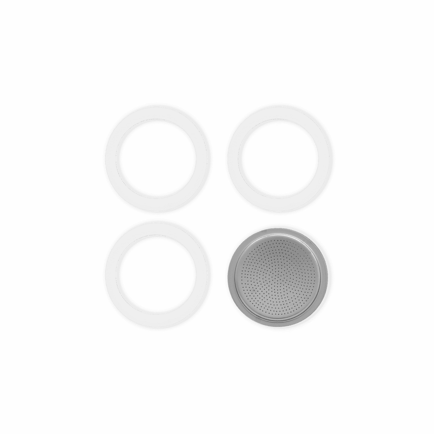 Bialetti® Replacement Set 3 Gaskets and 1 Induction Filter (4 Cups)