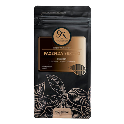 Single-Origin Omni-Roast Fazenda Sertão aus Brasilien – Erste Tegernseer Kaffeerösterei mit Aromen von Schokolade, Praline und Steinobst