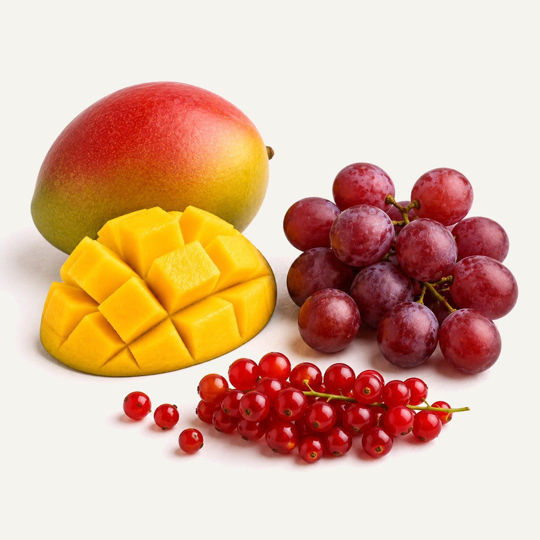 Filterkaffee von Erste Tegernseer Kaffeerösterei mit einem Bild von Mango, rote Traube und Johannisbeere.