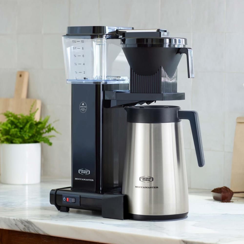 Moccamaster Technivorm KBGT Kaffeemaschine in Schwarz mit Edelstahl-Thermokanne