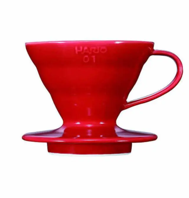 Hario  V60 01 (rot) Porzellan inkl. Filterpapier (100 Stk.)
