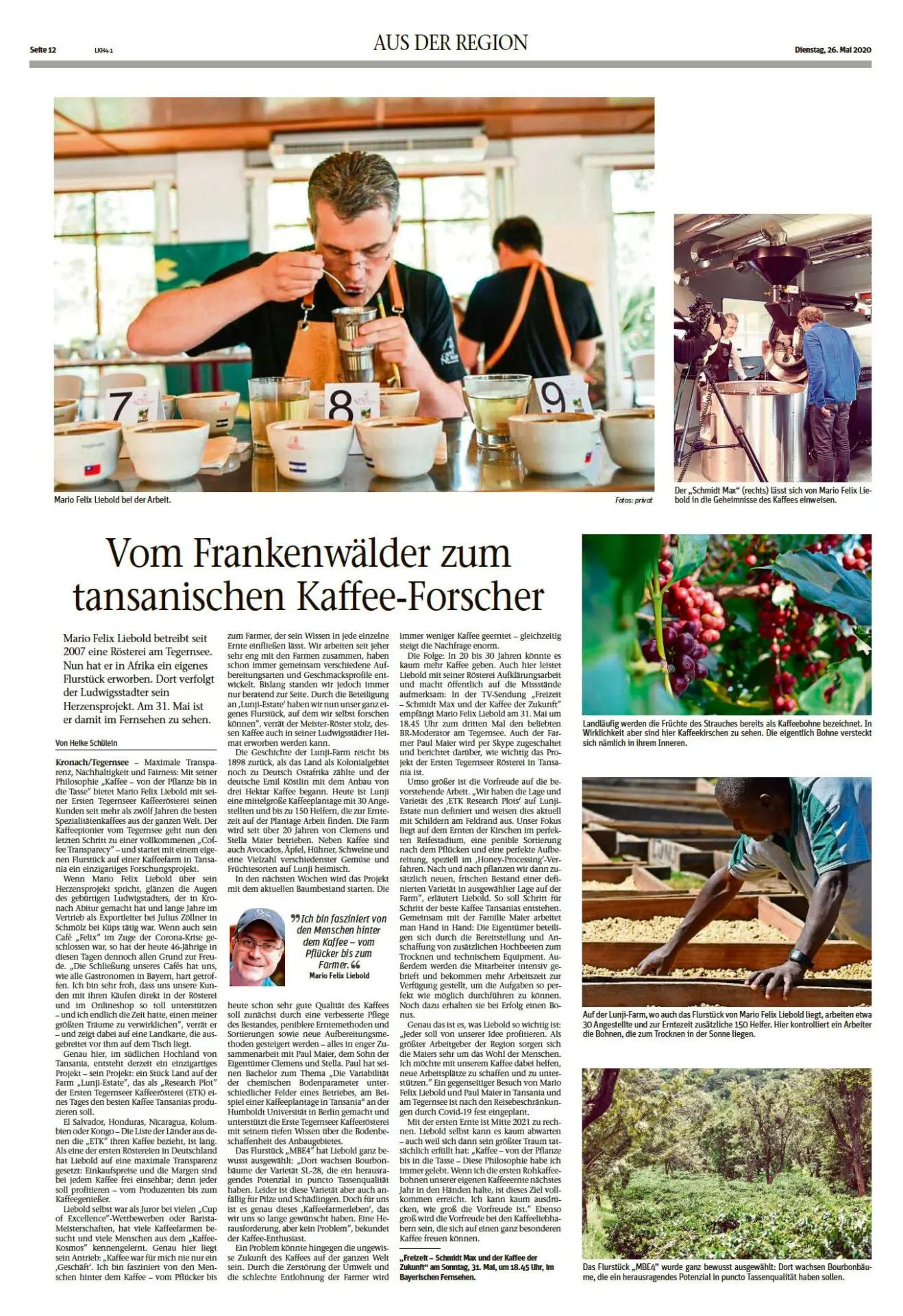 Vom Frankenwälder zum tansanischen Kaffee-Forscher